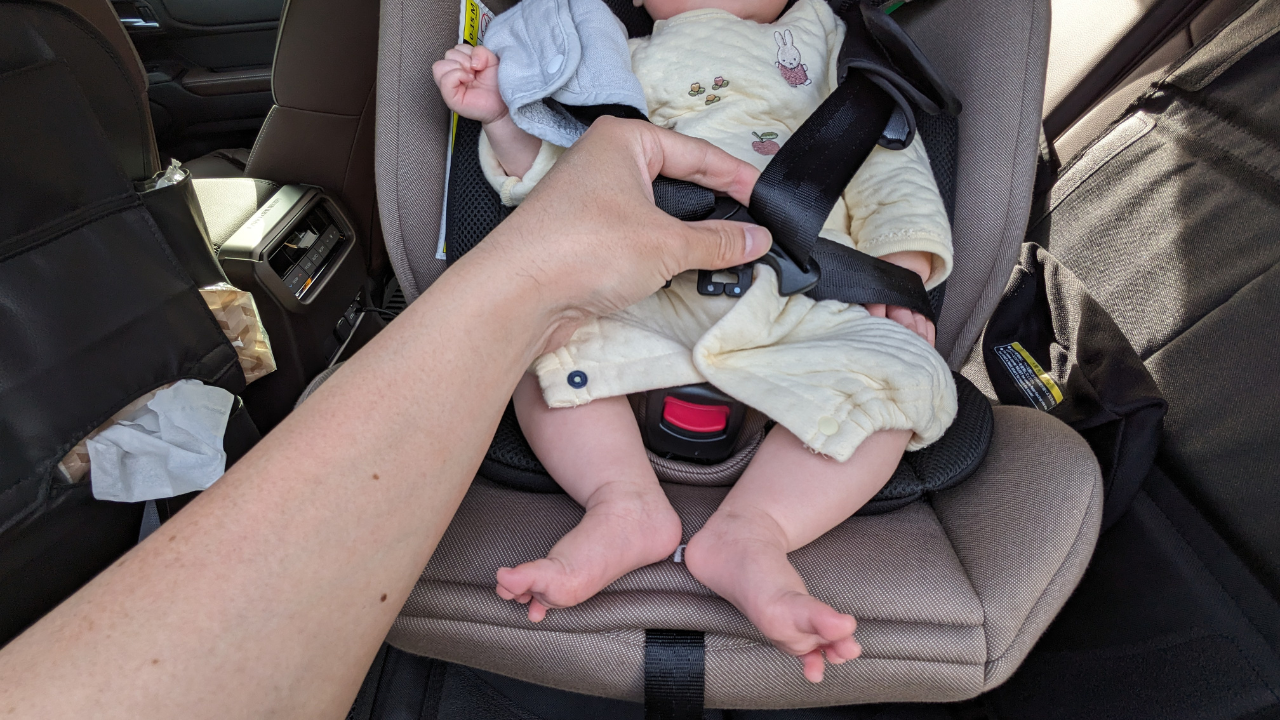 クルムーヴに子どもを乗せる