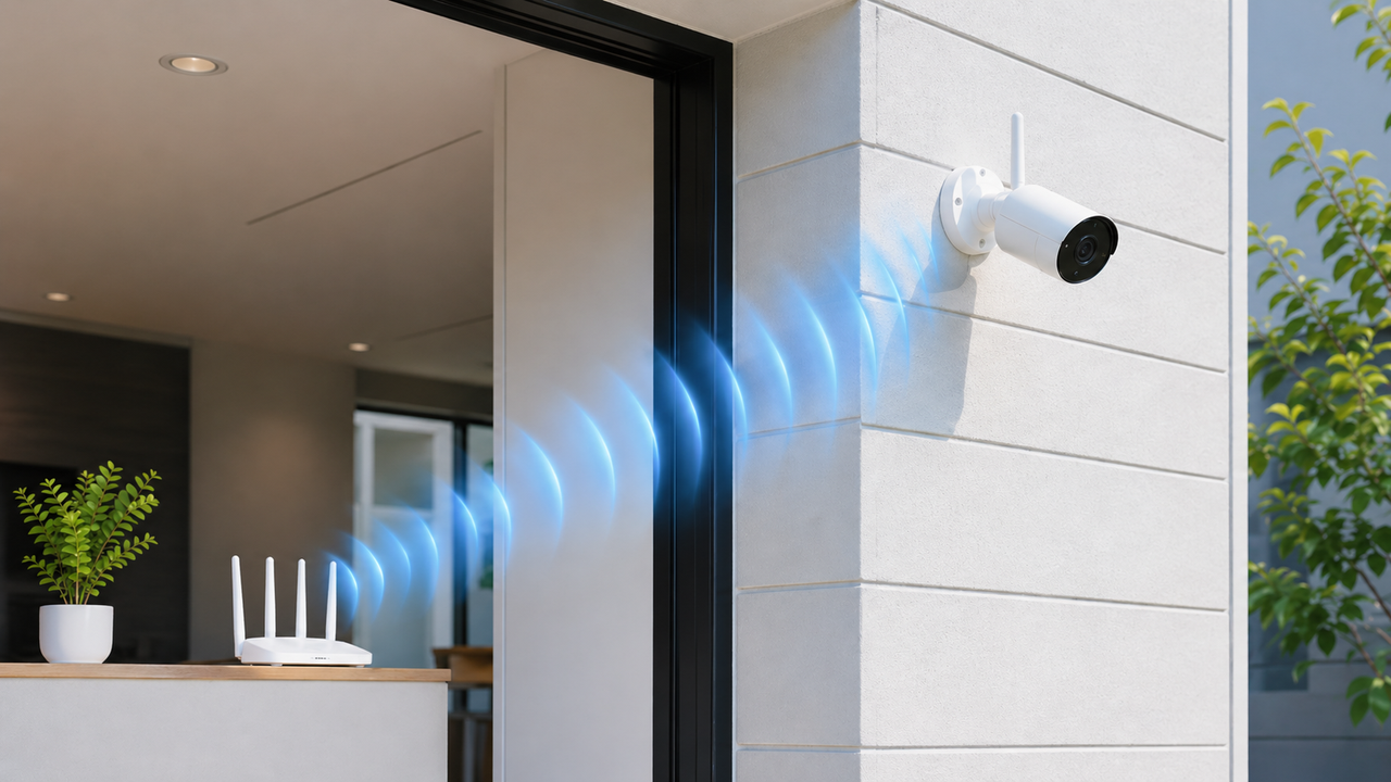 防犯カメラにWiFiが届く