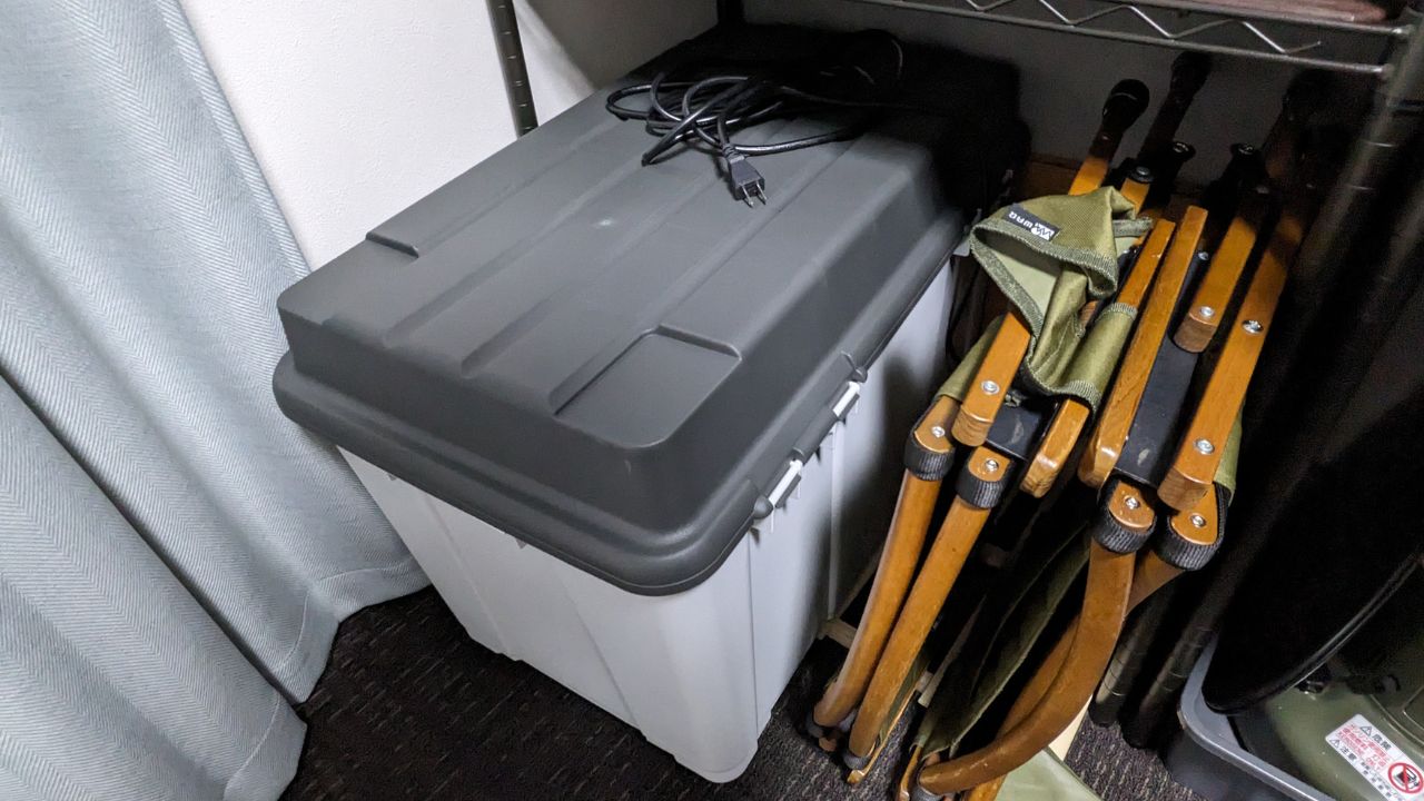 高圧洗浄機ボックス室内保管